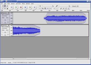 Audacity's
timeline