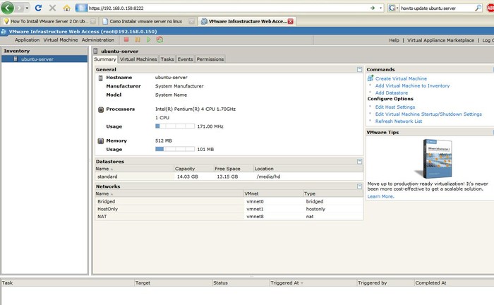 VMWare Web Interface