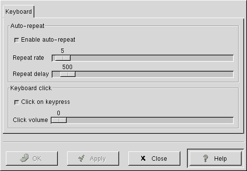 Keyboard properties