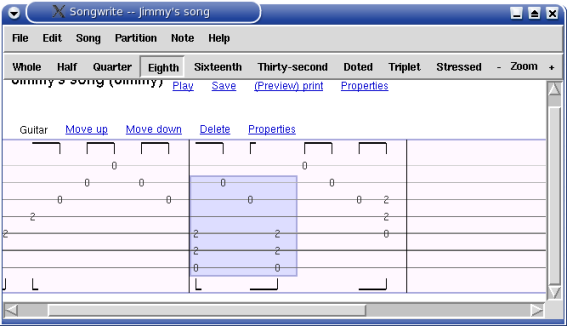 [Selecting an area of music]